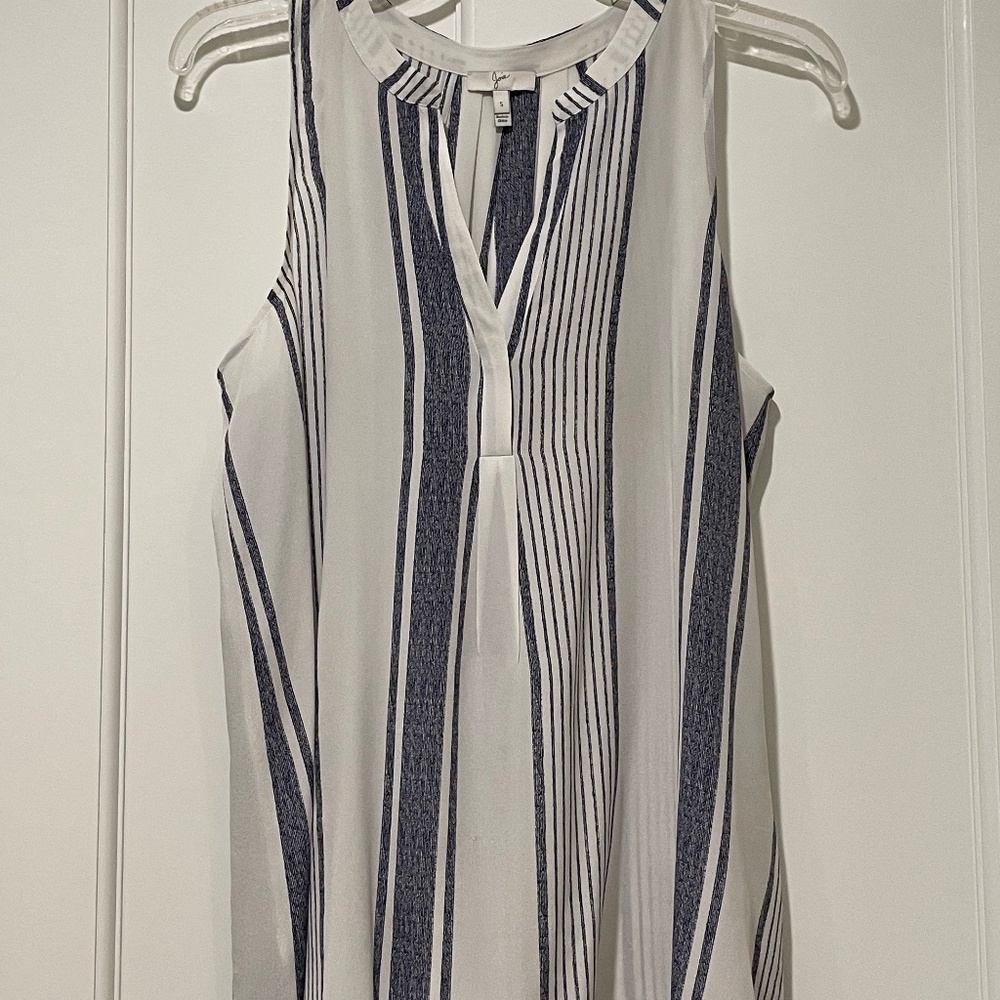 Joie Blouse/Tank - Blue & White Stripe
